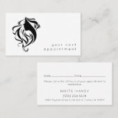 Elegant Salon Stylist Logo Benoeming Visitekaartje (Voorkant / Achterkant)