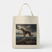 Elegant Saluki Grocery Tas (Achterkant)
