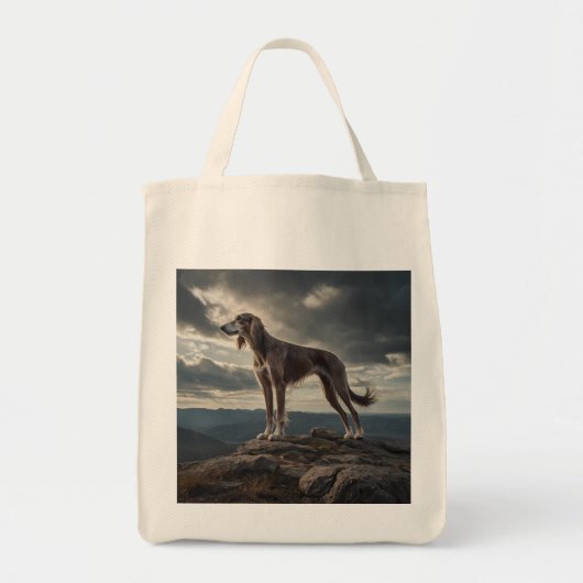 Elegant Saluki Grocery Tas (Voorkant)