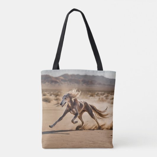 Elegant Saluki schouder Tas (Achterkant)