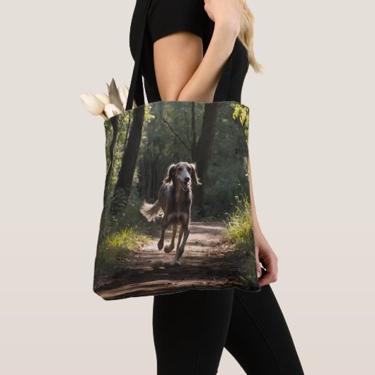 Elegant Saluki Shoulder Tote Bag (Dichtbij)
