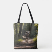 Elegant Saluki Shoulder Tote Tote Bag (Achterkant)