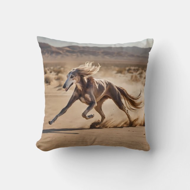 Elegant Saluki Sierkussen (Voorkant)