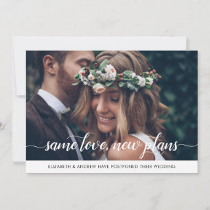 Elegant Same Love New Plans Change of Date Photo Aankondiging