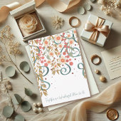 Elegant Samen Quote Bruiloft  Bloemen Kaart