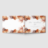 Elegant Sample Oranje Waterverf Ink Wedding Gastenboek (Volledig)