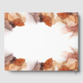 Elegant Sample Oranje Waterverf Ink Wedding Gastenboek (Achterkant)