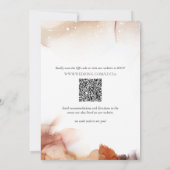 Elegant Sample Oranje Waterverf Ink Wedding Kaart (Achterkant)