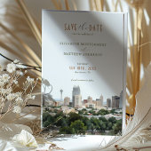 Elegant San Antonio, Texas Save-the-Date Kaart