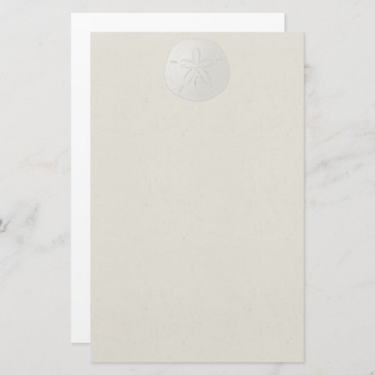 Elegant Sand Dollar Briefpapier 1 (Voorkant / Achterkant)