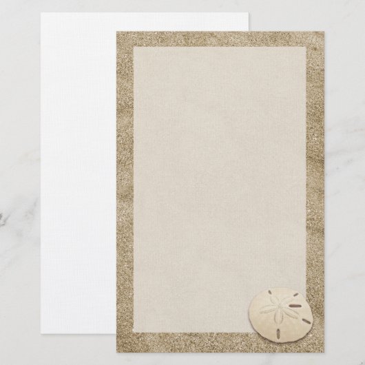 Elegant Sand Dollar Briefpapier 4 (Voorkant / Achterkant)