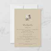 Elegant Sand Green Wedding Details Kaart (Voorkant)
