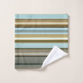 Elegant Sandy Beach Roos Gold Striped Patroon Bad Handdoek (Wasdoekje)