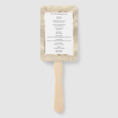 Elegant Sandy Gold Faux Folie Bruiloft Handwaaier (Achterkant)