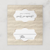 Elegant Sandy Gold Faux Folie Bruiloft Plaatskaartje (Buitenkant ongevouwen)