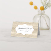 Elegant Sandy Gold Faux Folie Bruiloft Plaatskaartje (Achterkant)