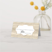 Elegant Sandy Gold Faux Folie Bruiloft Plaatskaartje (Voorkant)