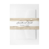 Elegant Sandy Gold Faux Folie Bruiloft Uitnodigingen Wikkel (Voorkant Voorbeeld)