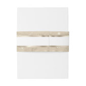 Elegant Sandy Gold Faux Folie Bruiloft Uitnodigingen Wikkel (Achterkant Voorbeeld)