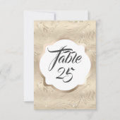 Elegant Sandy Gold Faux Folie Tafelnummer Kaart (Voorkant)