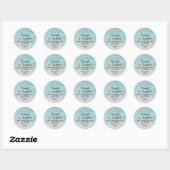 Elegant Sandy Zee Glass Lights Script Ronde Sticker (Vel)