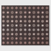 Elegant sangria black Snowflakes, gevlekt Cadeaupapier (Vlak)