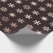 Elegant sangria black Snowflakes, gevlekt Cadeaupapier (Hoek)