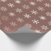 Elegant sangria gray Snowflakes, gevlekt Cadeaupapier (Hoek)