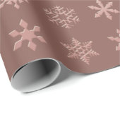Elegant sangria gray Snowflakes, gevlekt Cadeaupapier (Rol Hoek)