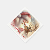 Elegant Santa and Rudolph Holiday Dinner Party  Servet (Hoek)