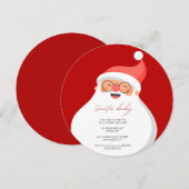 Elegant Santa baby Kerst baby shower Kaart (Voorkant / Achterkant)