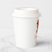 Elegant Santa Baby shower Red Bow Christmas Papieren Bekers (Rechts)