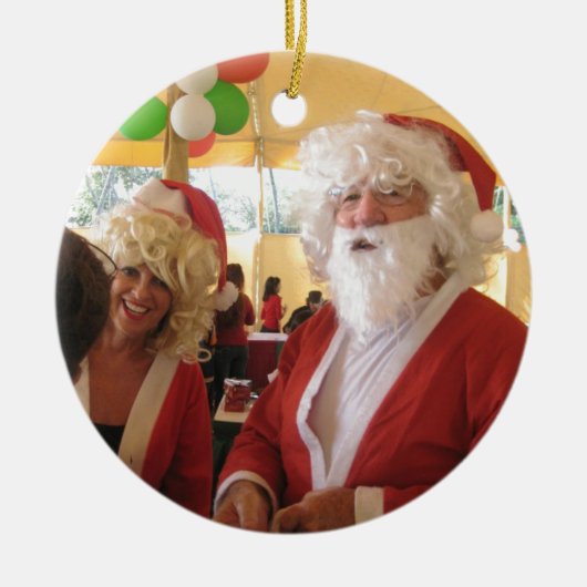 Elegant Santa Collectie. Keramisch Ornament (Voorkant)