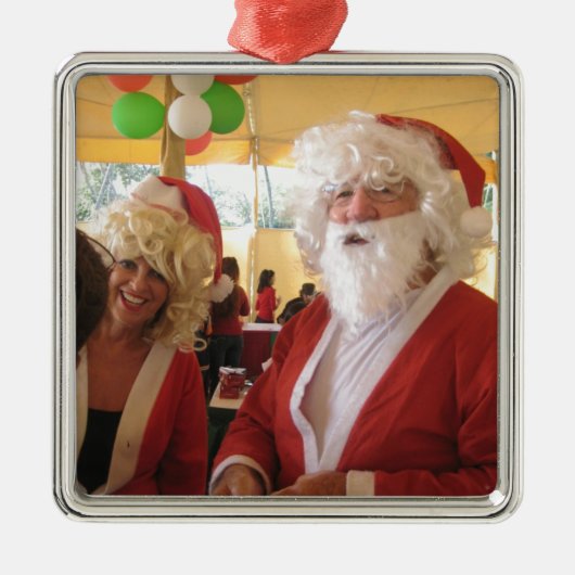 Elegant Santa Collectie. Metalen Ornament (Voorkant)