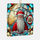 Elegant Santa Portrait Keramisch Ornament (Rechts)