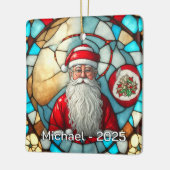 Elegant Santa Portrait Keramisch Ornament (Links)