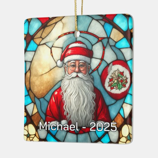 Elegant Santa Portrait Keramisch Ornament (Links)