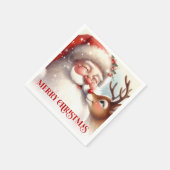 Elegant Santa Rudolph Holiday Table Napkins Servet (Hoek)