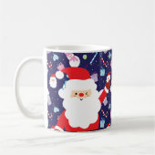 Elegant Santa Snowman Candy Cane-kerstpatroon Koffiemok (Links)
