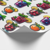 Elegant sapglas cadeaupapier (Hoek)