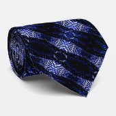 Elegant Sapphire Blue Dragon Stropdas van zijderou (Opgerold)