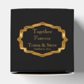 Elegant Sapphire Blue Marble en Gold Favor Box Bedankdoosjes (Bovenkant)