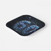 Elegant Sapphire Blue Stone Mosaic 60th Birthday Papieren Bordje (Gebogen)