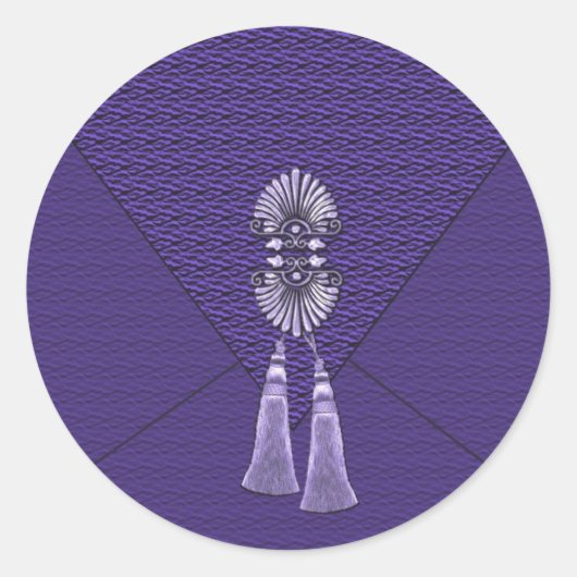 Elegant Sapphire Blue Tassel Stickers (Voorkant)