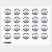 Elegant Sapphire Diamonds Jubileum Ronde Sticker (Vel)