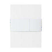 Elegant Sapphire & Ivory Floral Wedding Invite Uitnodigingen Wikkel (Achterkant Voorbeeld)