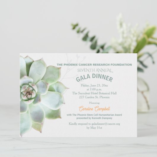 Elegant sappig galadiner kaart (Staand voorkant)