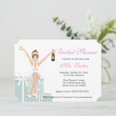 Elegant Sassy Bride om Vrijgezellenfeest te worden Kaart (Staand voorkant)