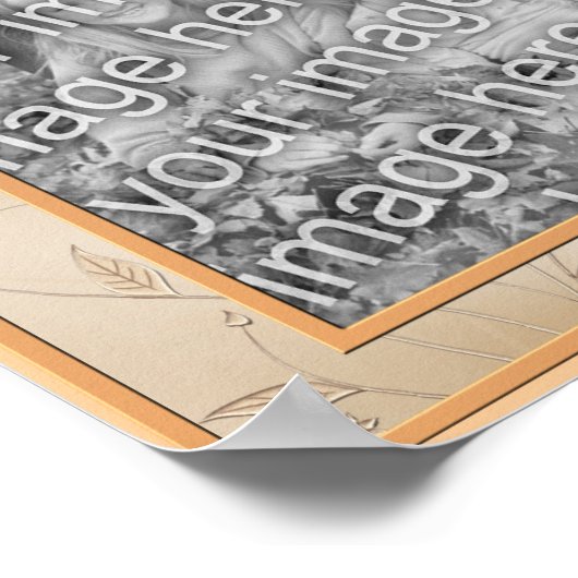 Elegant Satijn Boog Lijst Creëer Uw Eigen Foto Poster (Hoek)