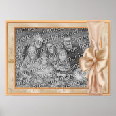 Elegant Satijn Boog Lijst Creëer Uw Eigen Foto Poster (Voorkant)